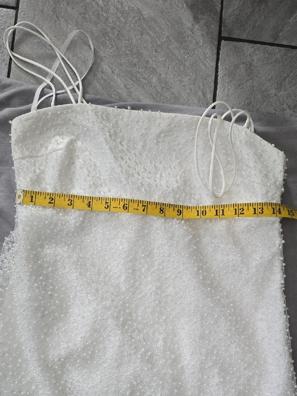 BHLDN White Pearl-Embellished Sheer Overlay Slip Dress - Picture 8 of 12